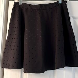 Madewell black polka dot mini skirt